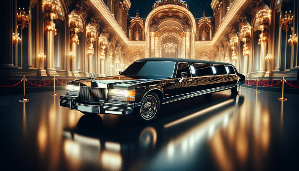 luxurious black stretch limousine