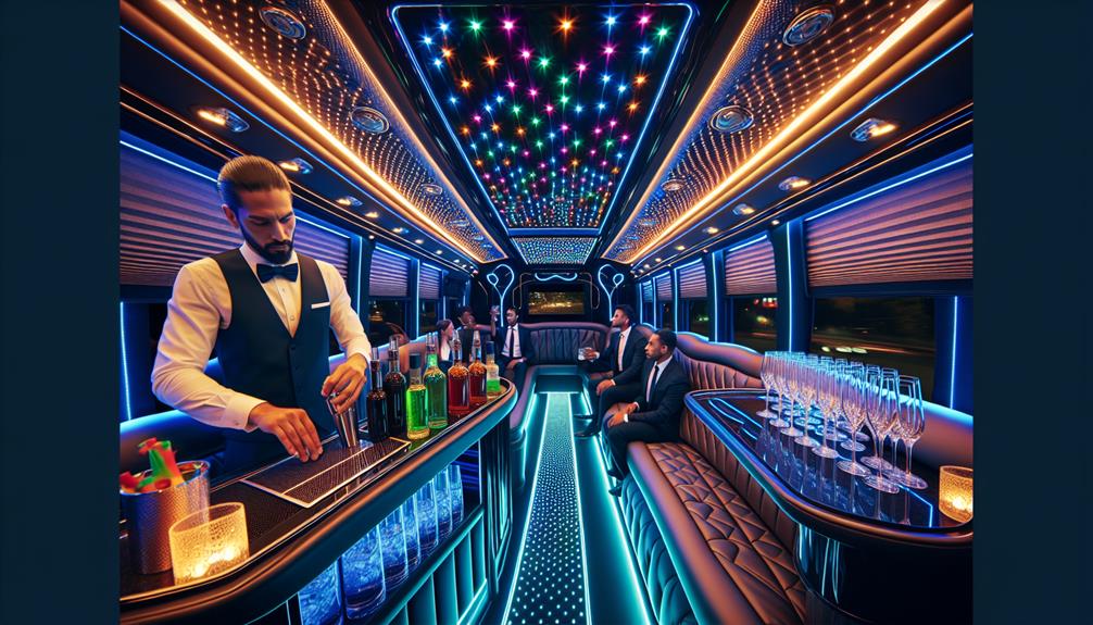 exciting party bus amenities