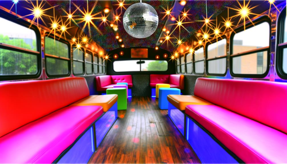 stylish party bus decor